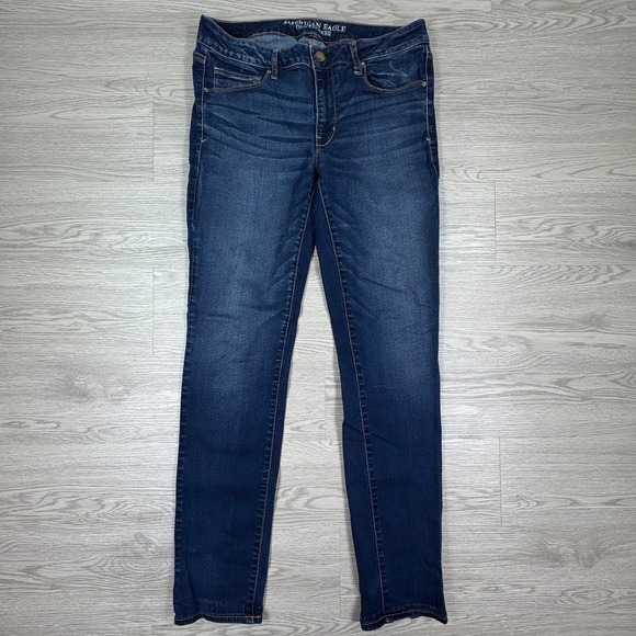 American Eagle Outfitters Denim - American Eagle Women Skinny Jeans Super Stretch Dark Wash 12 Long Blue Denim